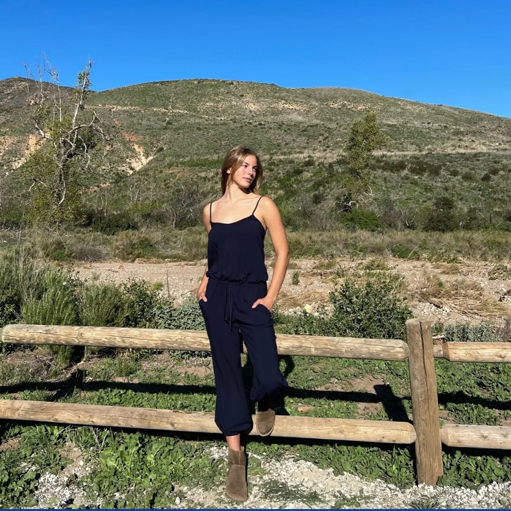 Tysa Claudette Jumpsuit, Navy, Size Small